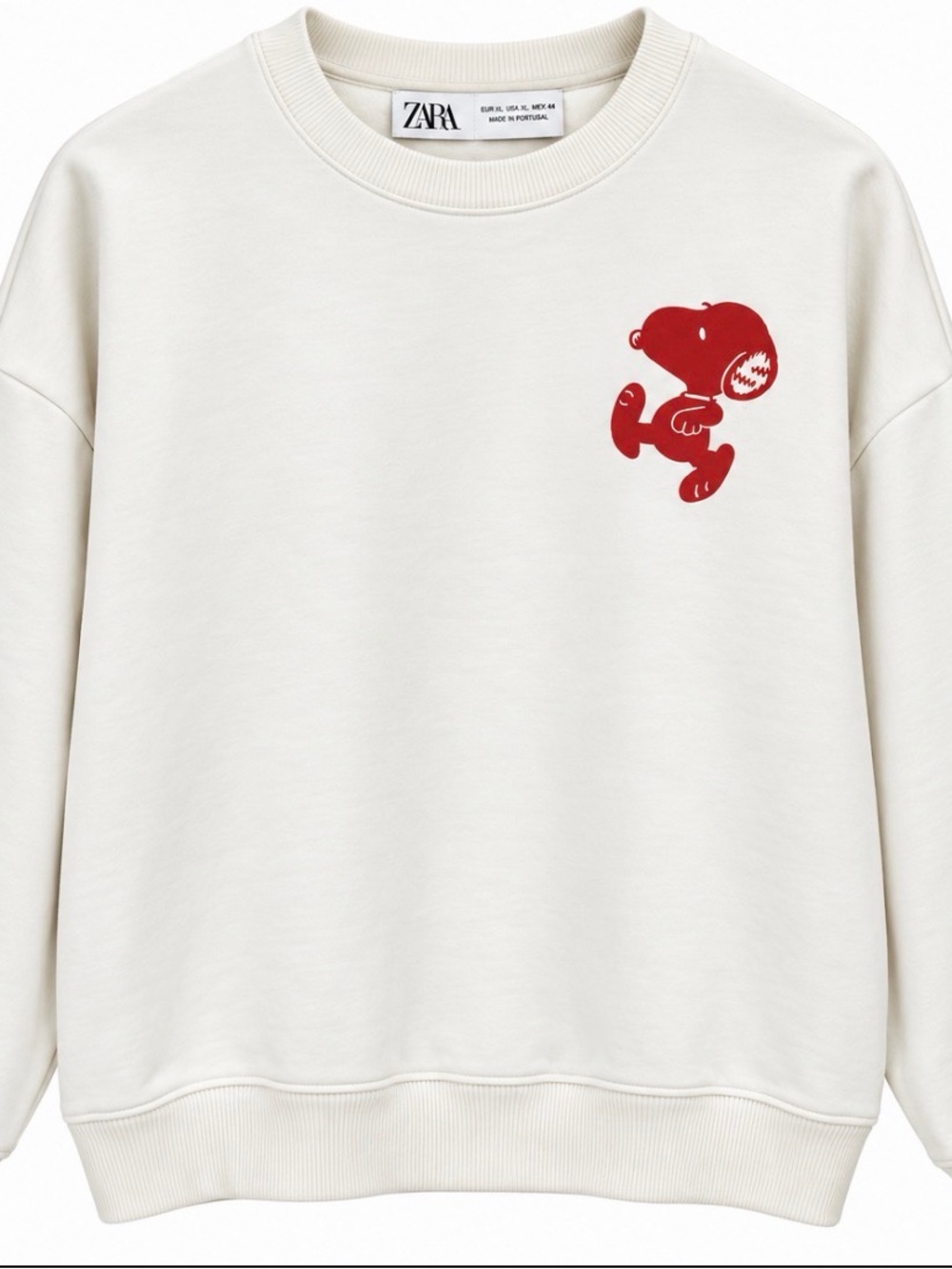 Zara Cream Crewneck with Red Character Graphic